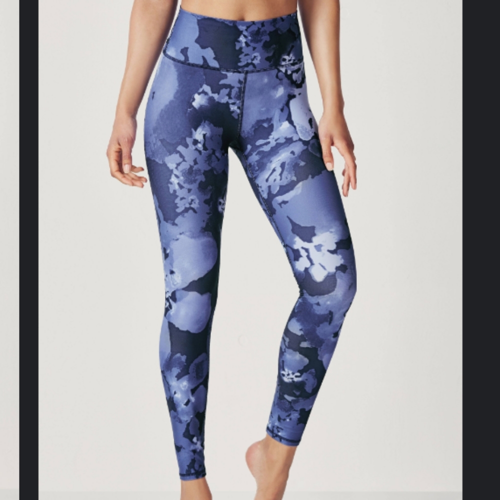Fabletics Lisette High-Waisted Leggings Floral EUC